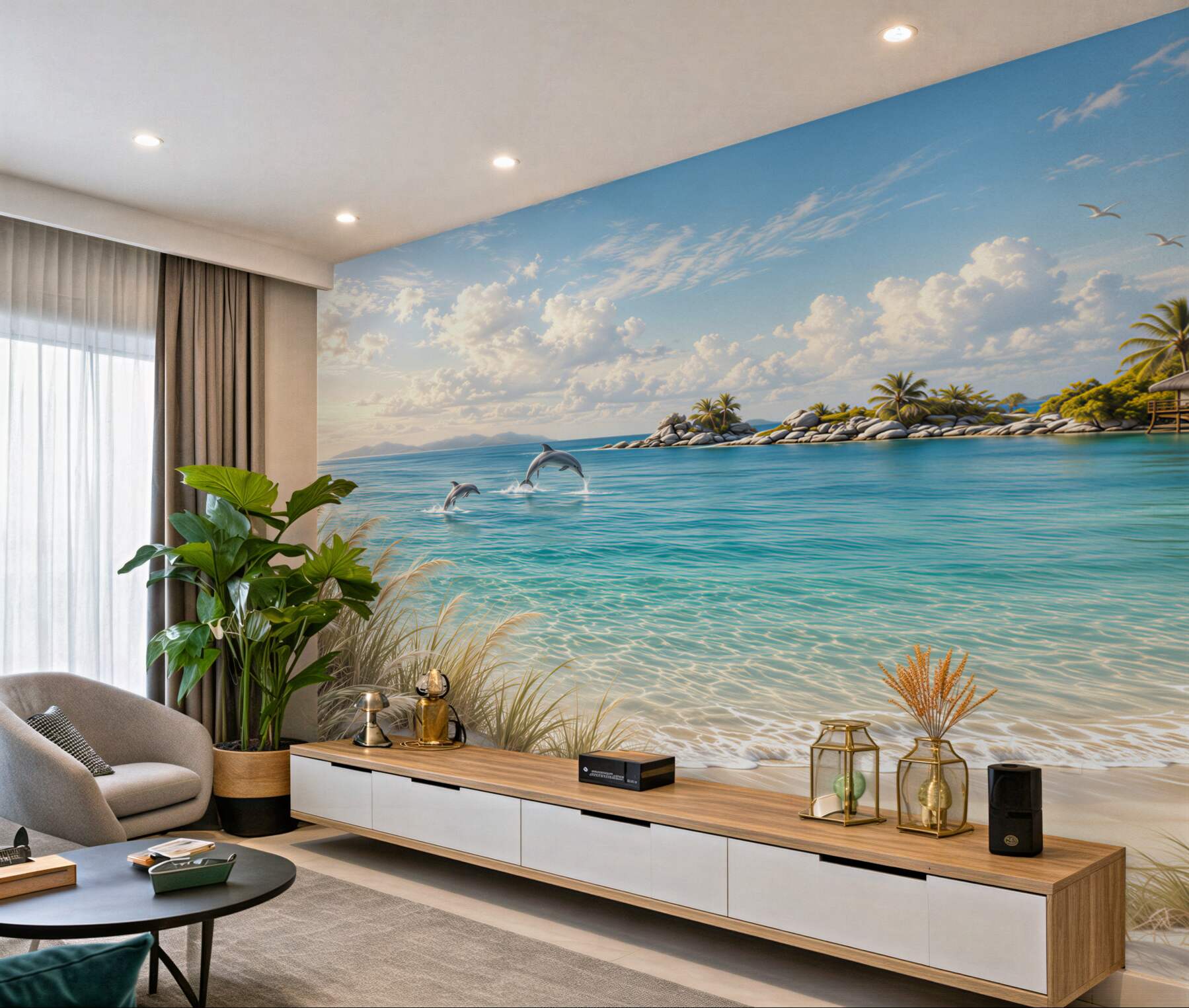 Fototapeta letni bungalow na plaży