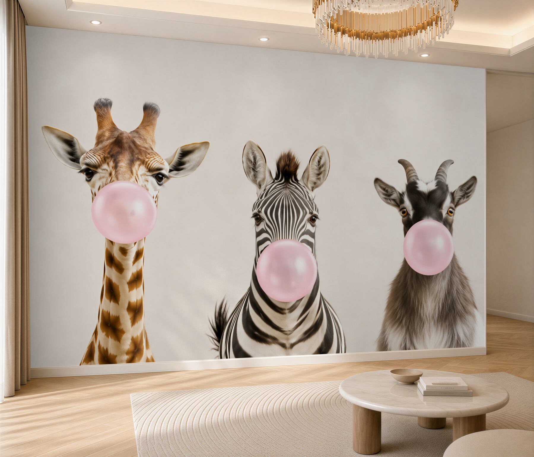 Fototapeta zwierzęta z balonami